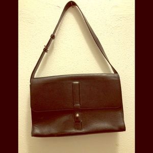 🔥VINTAGE BLACK LEATHER DKNY SHOULDER BAG